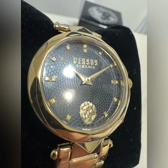 NWT Versus Versace Gold Watch with Black and Gold Dial - Picture 4 of 6